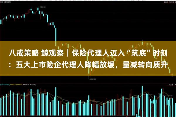 八戒策略 鲸观察｜保险代理人迈入“筑底”时刻：五大上市险企代理人降幅放缓，量减转向质升